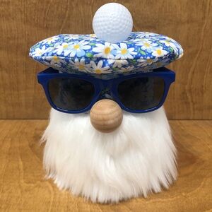 Daisy Golf Gnome Scottish Tam Blue White Floral Pro Ball Sunglasses Gift Sports